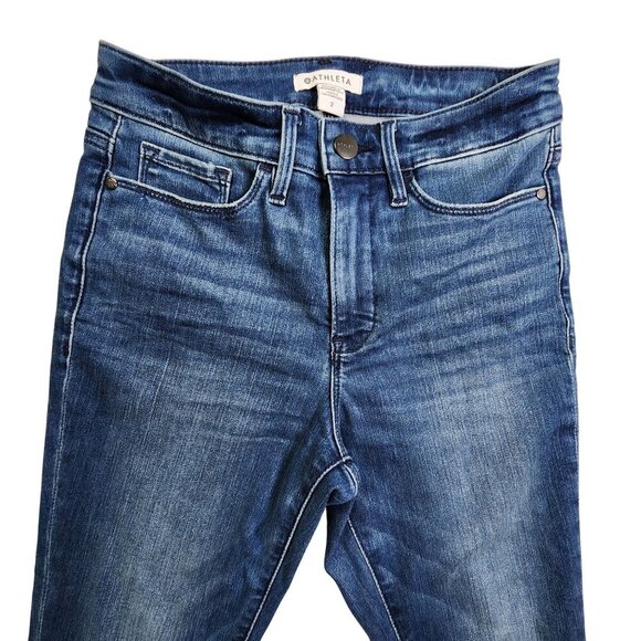 Athleta Sculpttek Ultra Skinny Jeans Size 2 True Blue Denim Stretch Womens Pants - Picture 2 of 12